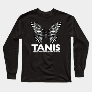 Tanis Moth (white letters) by Gareth A. Hopkins (grthink) Long Sleeve T-Shirt